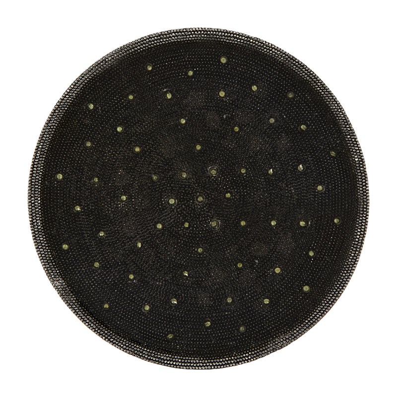 Crystal Round Coaster, Black