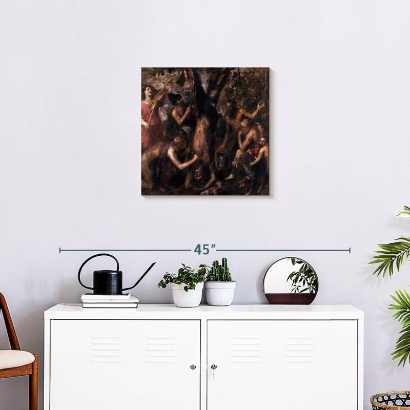 Leisha, l'écorcheur de Marsyas, H 20 po x l 20 po
