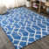 Oakden Ogee Fretwork Blue/Gray Rug