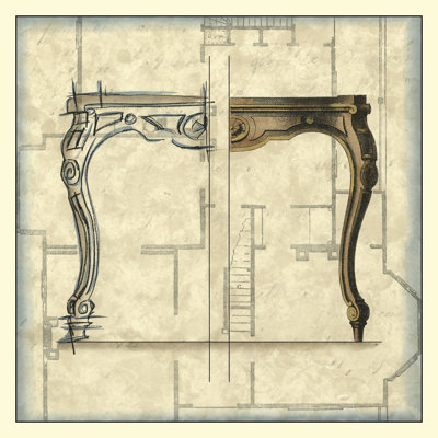 Furniture Sketch II - Wrapped Canvas Painting