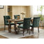 Lot de 2 chaises de salle à manger rembourrées en chenille olive, revêtement en similicuir haut de gamme, design ergonomique, forme incurvée, idéales comme chaise d'appoint pour un bureau ou une chambre, assise confortable en mousse à mémoire de forme, rivets classiques