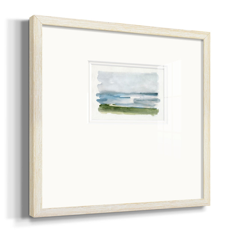 " Coastline Splash II " Painting Print, 21" H x 21" W x 1.25" D, Gray