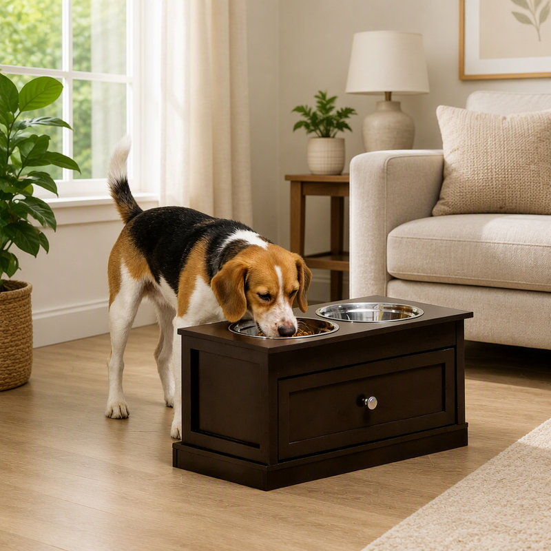 Pet Food Bowl Dog Feeding Station