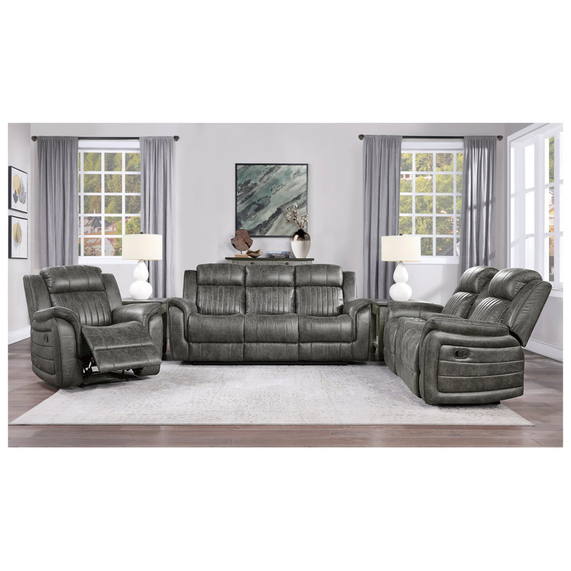 Fauteuil inclinable classique brun-gris classique 1pc