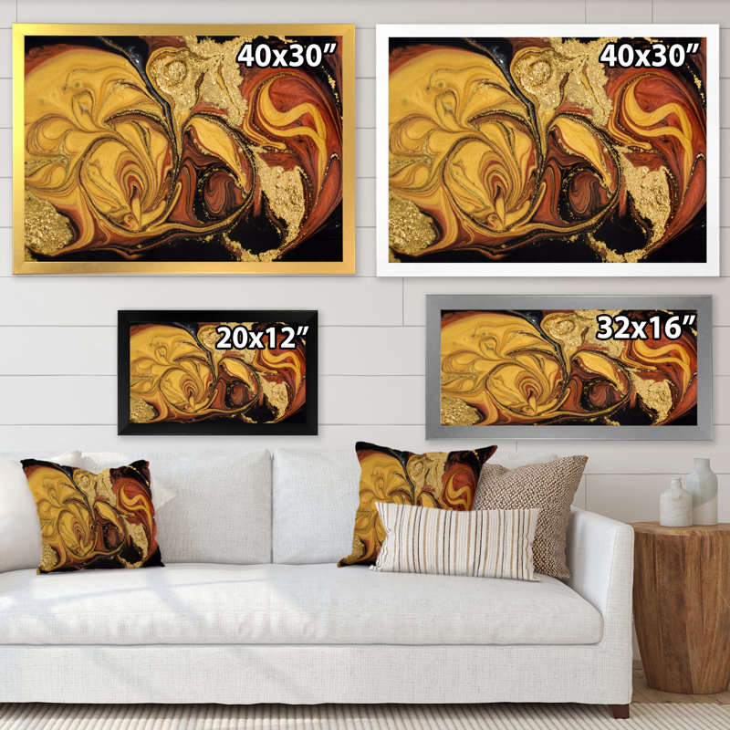 «Orange Orange», impression sur toile, H 30 po x l 40 po, Toile à cadre d'angle fermé doré