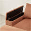 Canapé modulaire à assise profonde avec repose-pieds, canapé-lit en velours côtelé Mobilier rembourré confortable pour salon, appartement, bureau, (4 places et 2 repose-pieds, orange)-1639127048