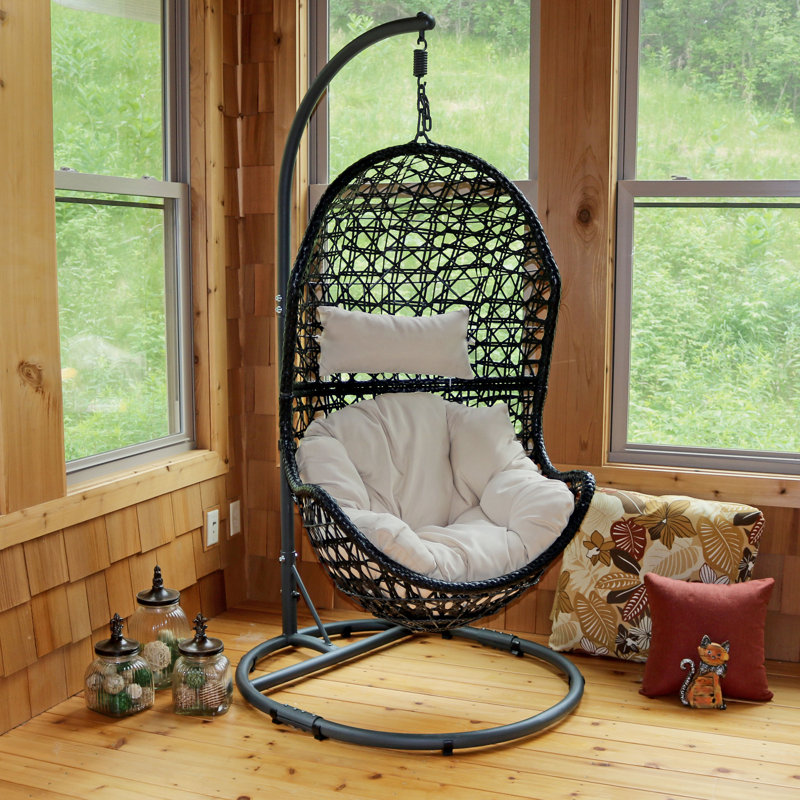 Chaise hamac avec support Abrams, Beige