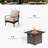 Arwand 4-Person Outdoor Conversation Set with Fire Pit Table