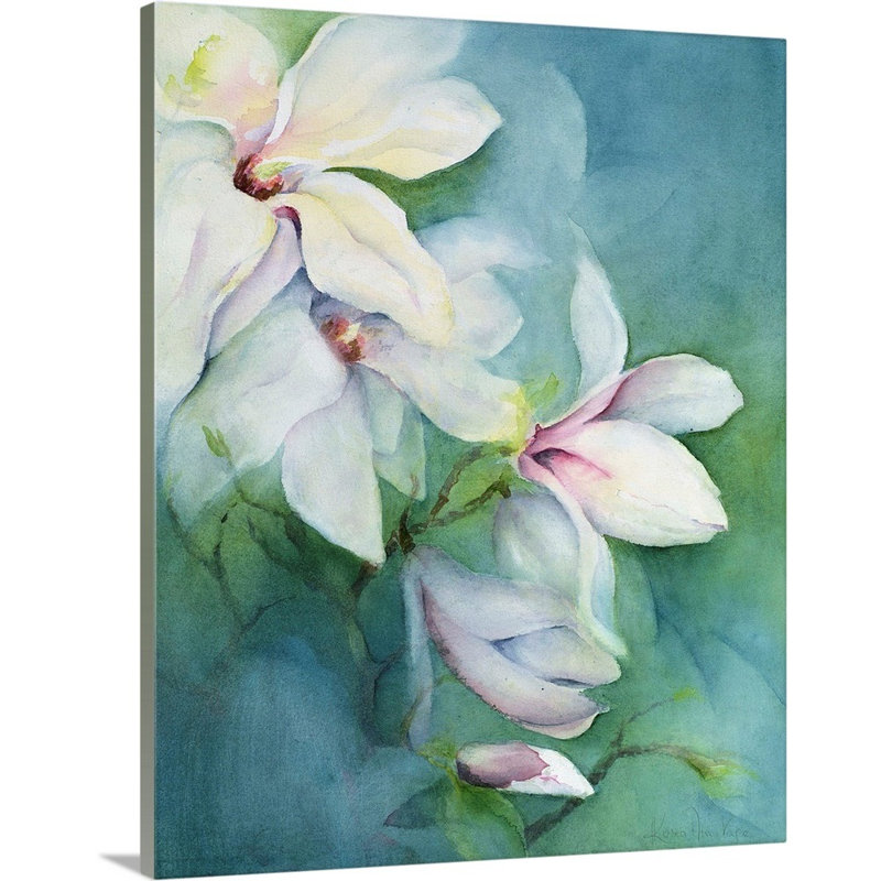 Art mural sur toile Magnolia Dedudata, H 11 po x l 14 po x P 1,25 po, Toile tendue