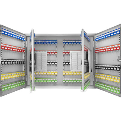 Boîte à clés grise avec serrure numérique - Entreposez jusqu'à 400 clés - Armoire en acier réglable - Fixation murale - Étiquettes colorées pour un repérage rapide - 400 clés - Construction robuste - Rangement sécurisé - Fixation murale - Manipulation organisée