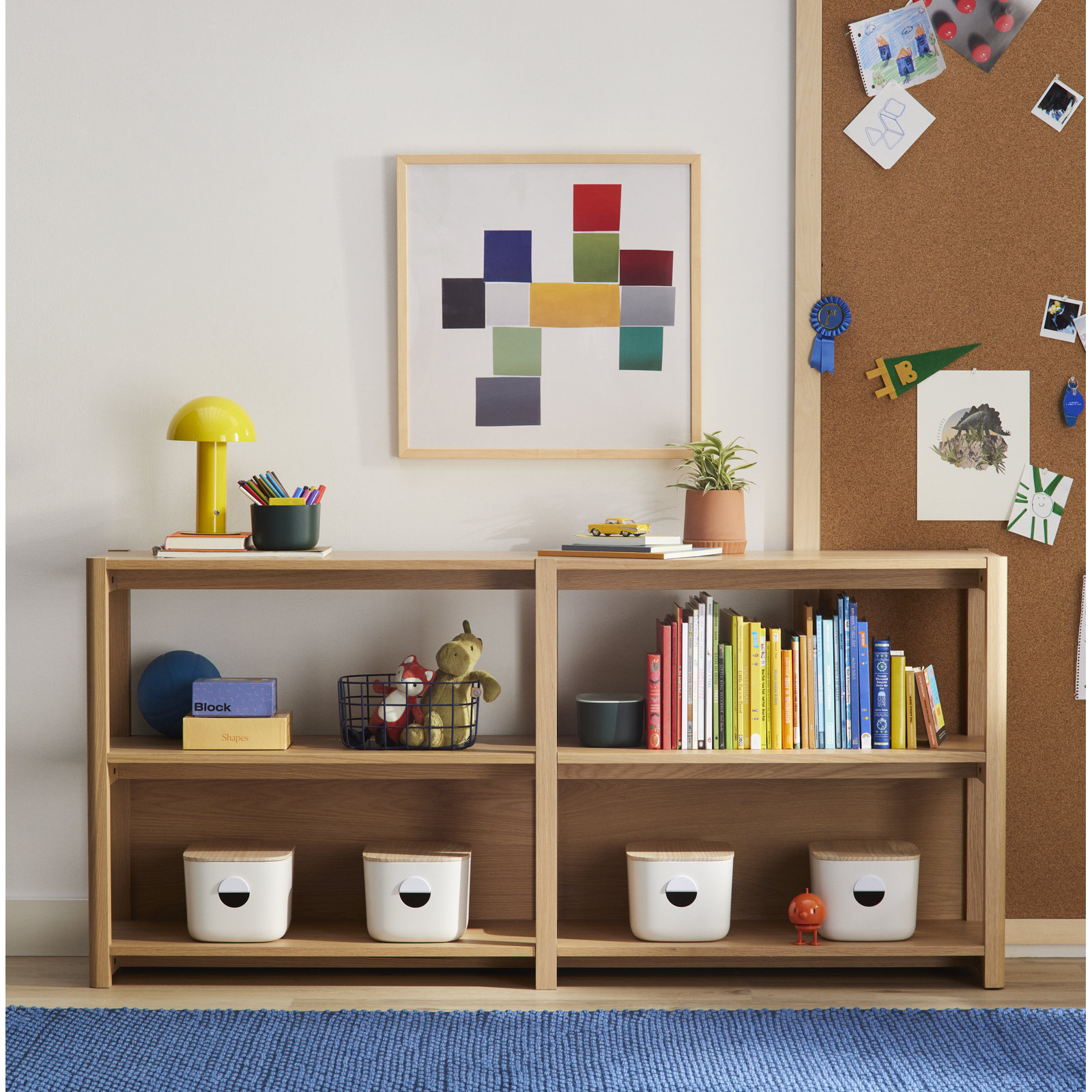 Versa 33'' H x 70'' W Solid Wood Standard Bookcase, Natural