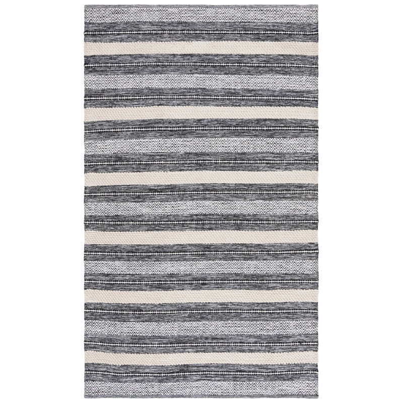 Tapis noir / ivoire Callazo 976, Carré 6 pi