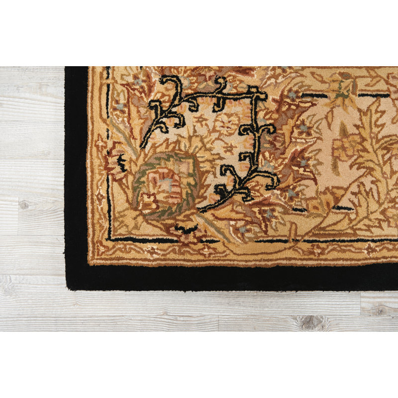 Boothwyn Wool Oriental Indoor Rug, Round 4'