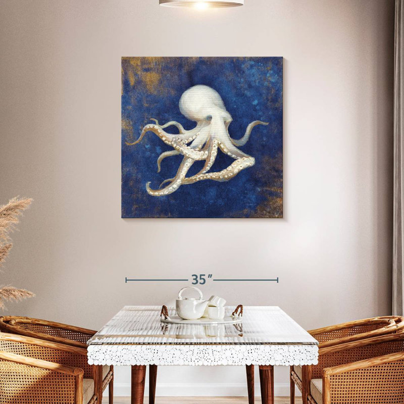 Brampt Treasures From The Sea Indigo II, H 36 po x l 36 po