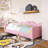 Wood Frame Twin Size Upholstered Daybed With Cloud-Shaped Backrest-480019160-480019166