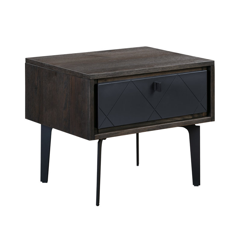 Table de chevet en bois massif à 1 tiroir Audiana