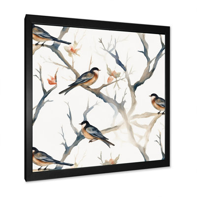 «Little Birds On The Tree Branches III», reproduction d'art sur toile