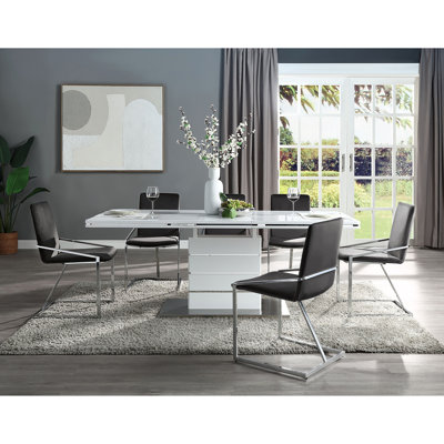 Chaise d'appoint avec base en métal (ensemble de 2)