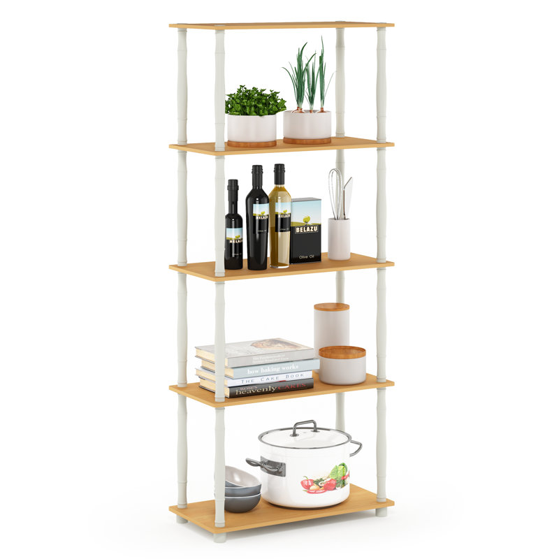 Heslin 23.6'' W Plastic Shelving Unit, Beech/White
