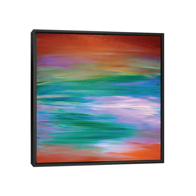 Bright Horizons IV, reproduction d'art sur toile tendue, Toile avec cadre noir, Pas de tapis, H 18 po x l 18 po x P 1,5 po