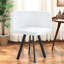 Chaises de salle à manger confortables, chaise moderne en métal blanc pour la maison
