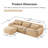 Spacious L-shaped Plush Fabric Sofas, Modern Design For Home Study