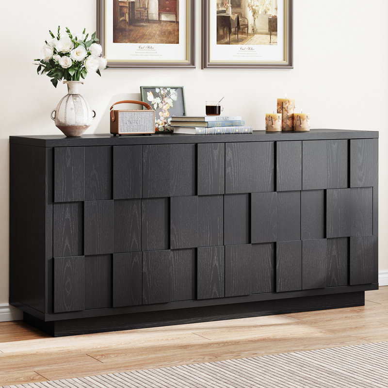 60" Sideboard Buffet Cabinet, Brown
