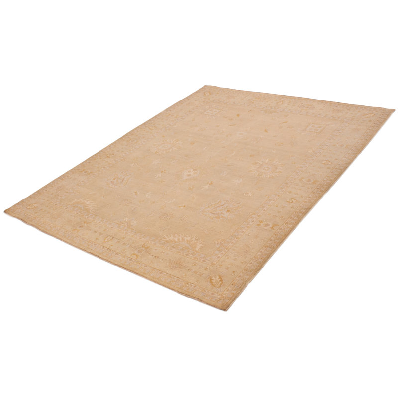 Tapis kaki en laine rectangulaire unique de 8 pi x 9 pi 8 po Aldajuste