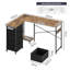 L-Shaped Particle Board / Chipboard Computer Desk