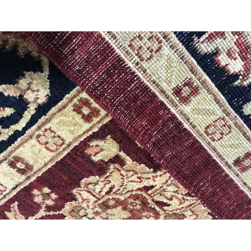 Sultanabad Wool Oriental Area Rug in Red/Navy/Beige