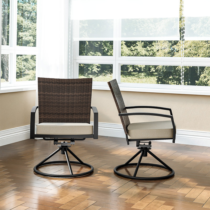 2-Piece Wicker Dining Side Chair