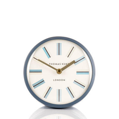 Analogue Circle Quartz Movement / Crystal Tabletop Clock Blue