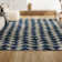 Maurisa Moroccan Triangle Geometric Cream/Navy Rug
