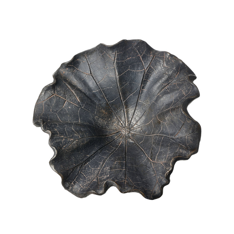 Décoration murale feuille de lotus, H 7,2 po x l 7,2 po x P 3 po