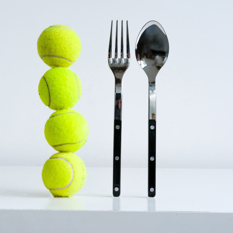 Bistrot Solid 2 - Piece Flatware Set, Black