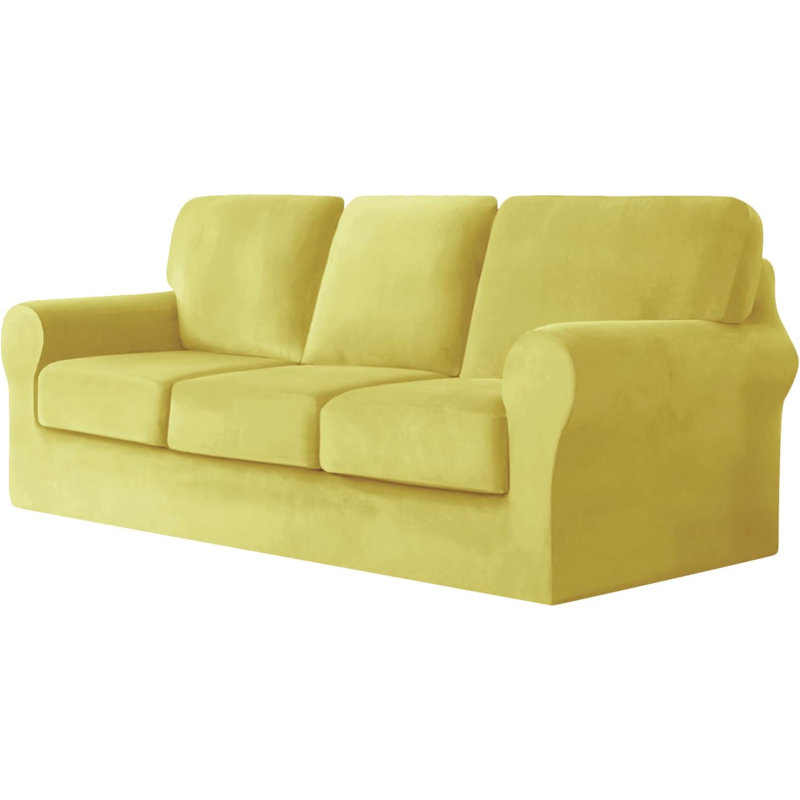 Outdoor Patio Sofa Cover, Yellow, 26-35"