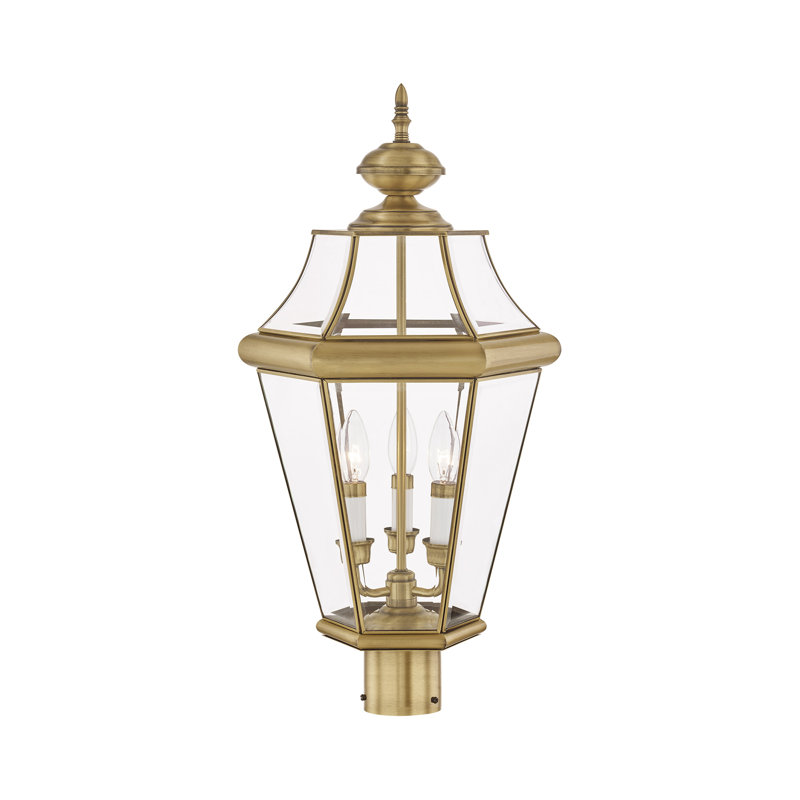 Tête de lanterne câblée à 1 lumière de 25 po H Creason, Laiton