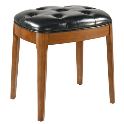 Elegant Modern Upholstered Wooden Stool Versatile For Vanity, Dining, Desk, And Entryway by Lonshire Spark