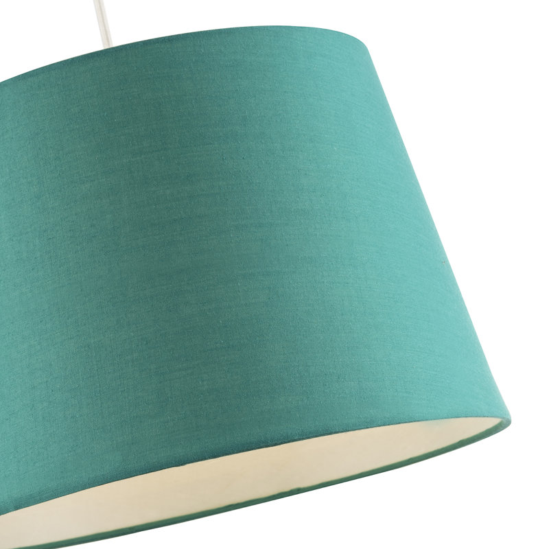 20cm H Cotton Drum Lamp Shade ( No Direct Attachment Method ), Teal