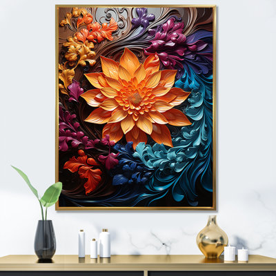 «Kaleidoscopic Curl Flower Spiral I», reproduction sur toile