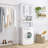 Freestanding Over-the-toilet Storage Cabinet With Magnetic Doors, Adjustable Shelves And Open Shelf, White Bathroom Space Saver