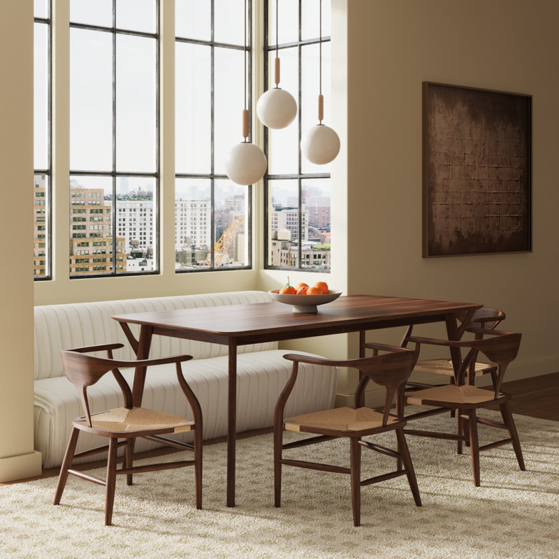 Evanston 71" Wood Dining Table, Walnut