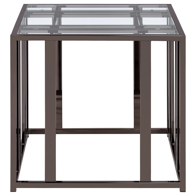 Phillps End Table, Black Nickel