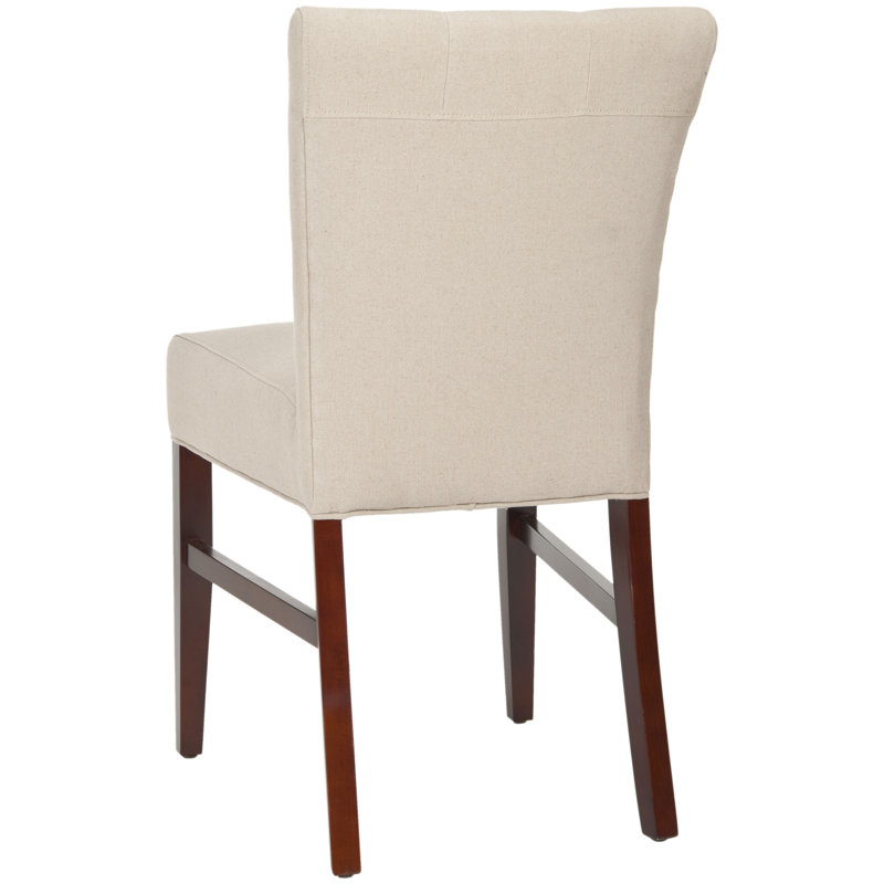 Berik 19'' H Linen Upholstered Parsons Chair, Beige