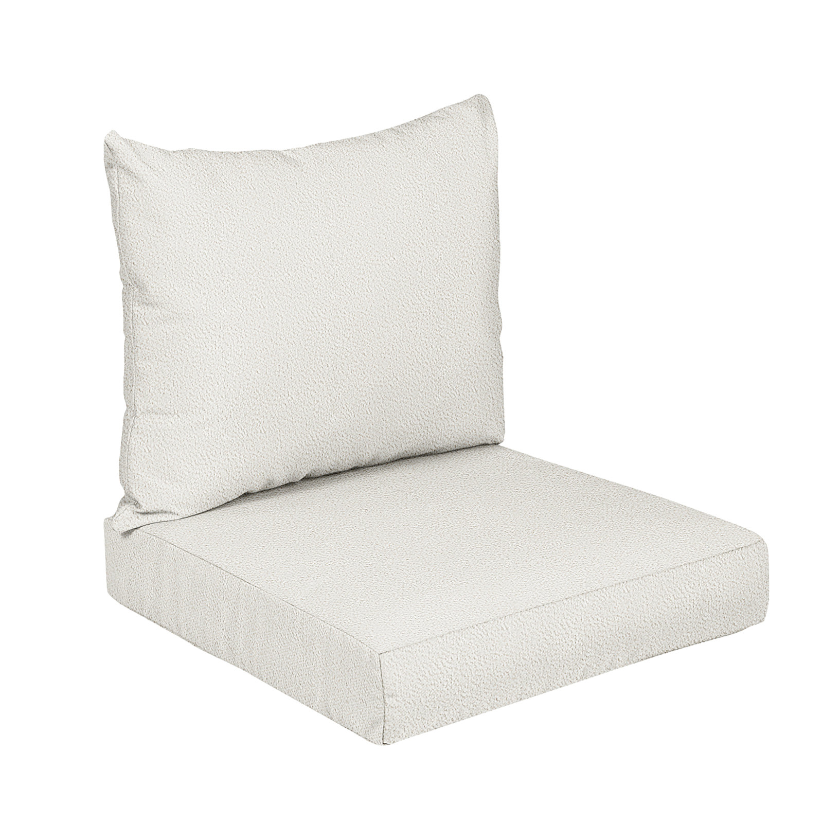  Indoor/Outdoor Seat/Back Cushion, Ivory, 29 in W x 27 in D x 5 in H