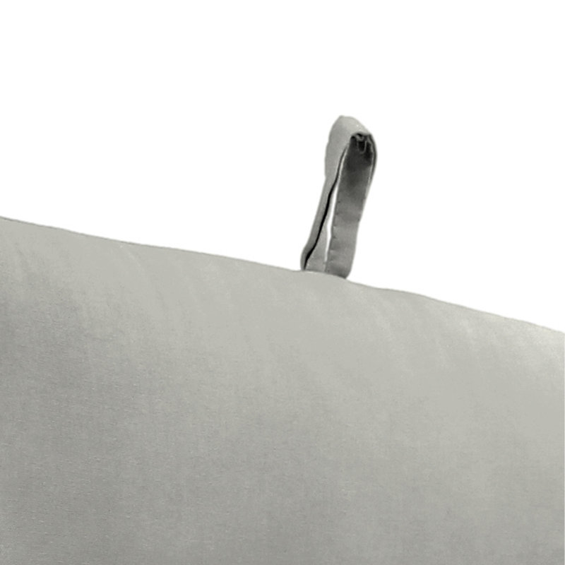 22" x 44" Outdoor Chair Cushion with Ties and Loop, Canvas Granite