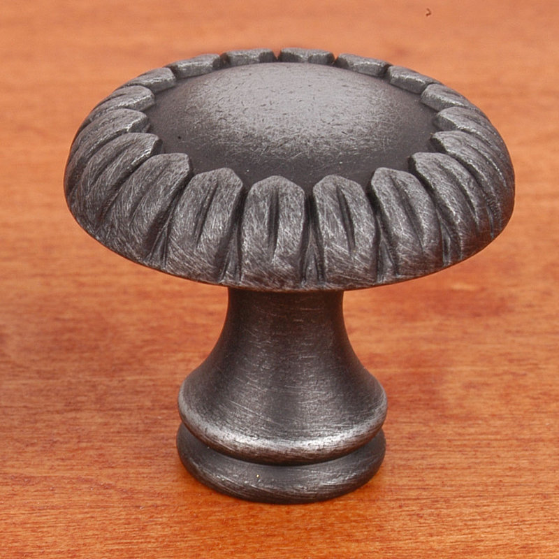 Poignée champignon avec pétales End CK Series, Nickel vieilli, Petit