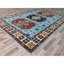 Tapis bleu ciel en laine noué à la main 9 K x l 9 pi x 9 pi 8 po 467B03436D5C421F80C66B06E682FAA5