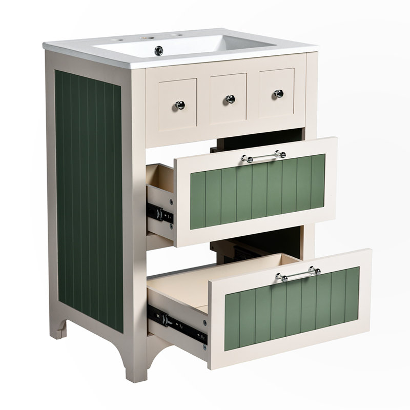 Armoire de salle de bain 2 tiroirs