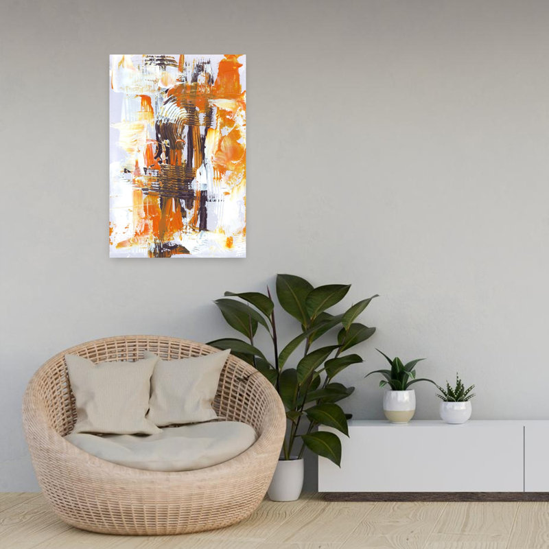 03 Scacryliq06sharp Gx, art mural abstrait contemporain, H 24 po x l 16 po